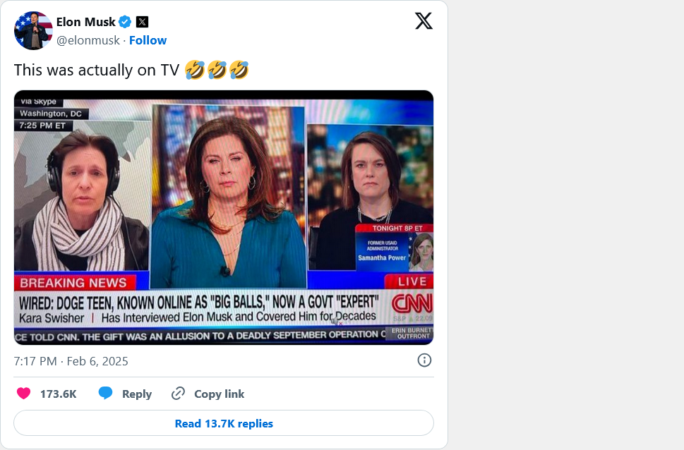 Screenshot 2025-02-07 at 01-58-46 Elon - This was actually on TV 🤣🤣🤣 ....(DOGE Teen Known Onli...png
